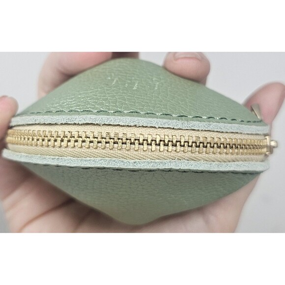 Portland Leather Goods Mini Fortune Cookie Coin Pouch Mint Metallic Green NWOT - Picture 7 of 10
